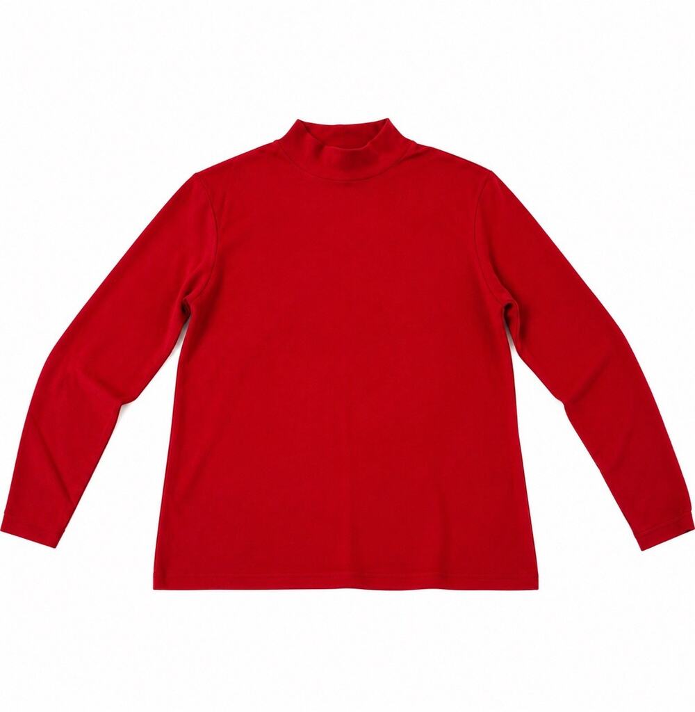 Westbound Women’s Medium Red Mock Neck Long Sleeve Pullover Top